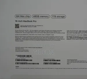 New Apple MacBook Pro 2024 M4 Max 16-Inch 48GB Apple M4 Max SSD 1T