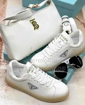 Prada Edge Leather Sneaker White