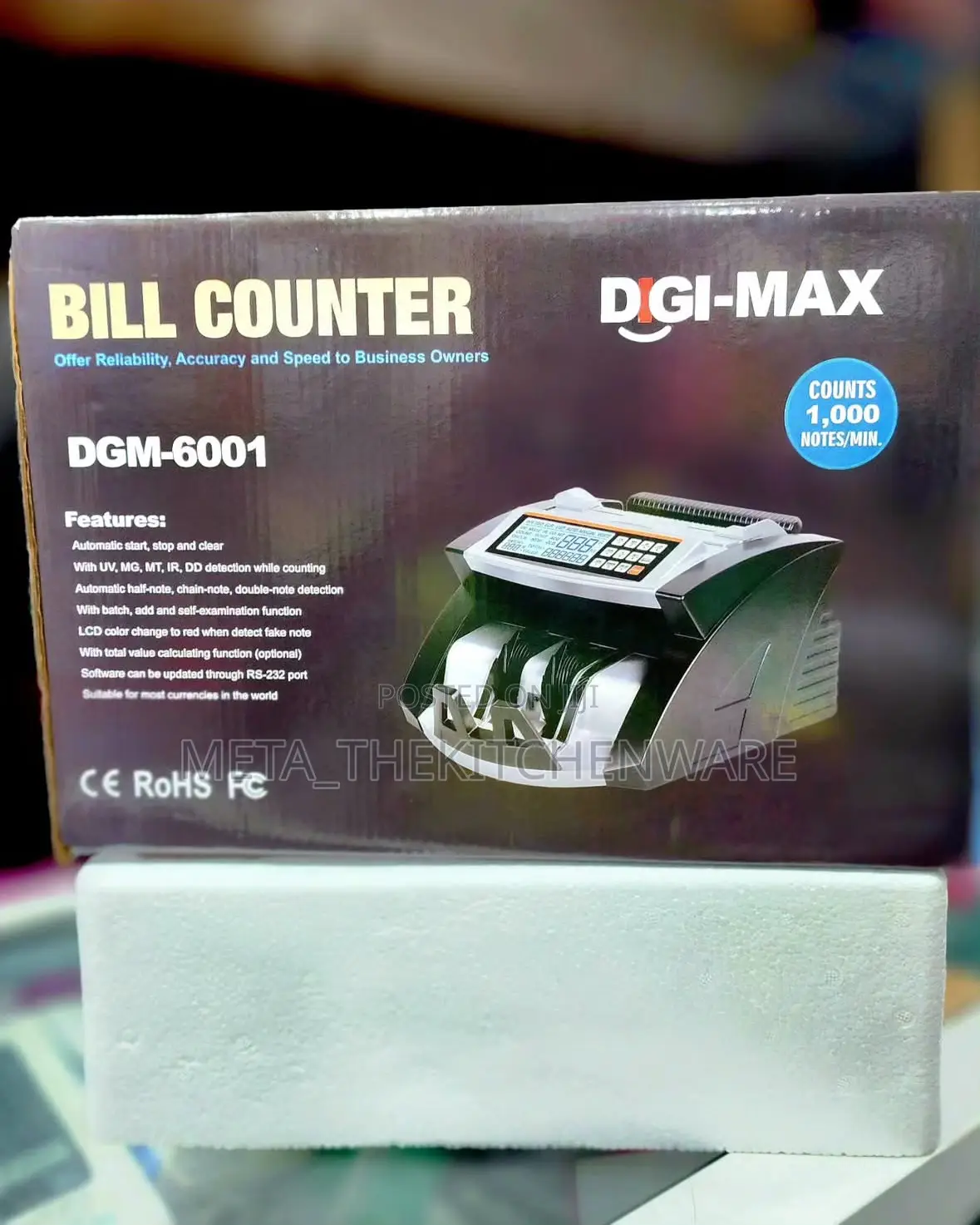 Digi-Max Bills Counter (1000notes/Min) DGM-6001