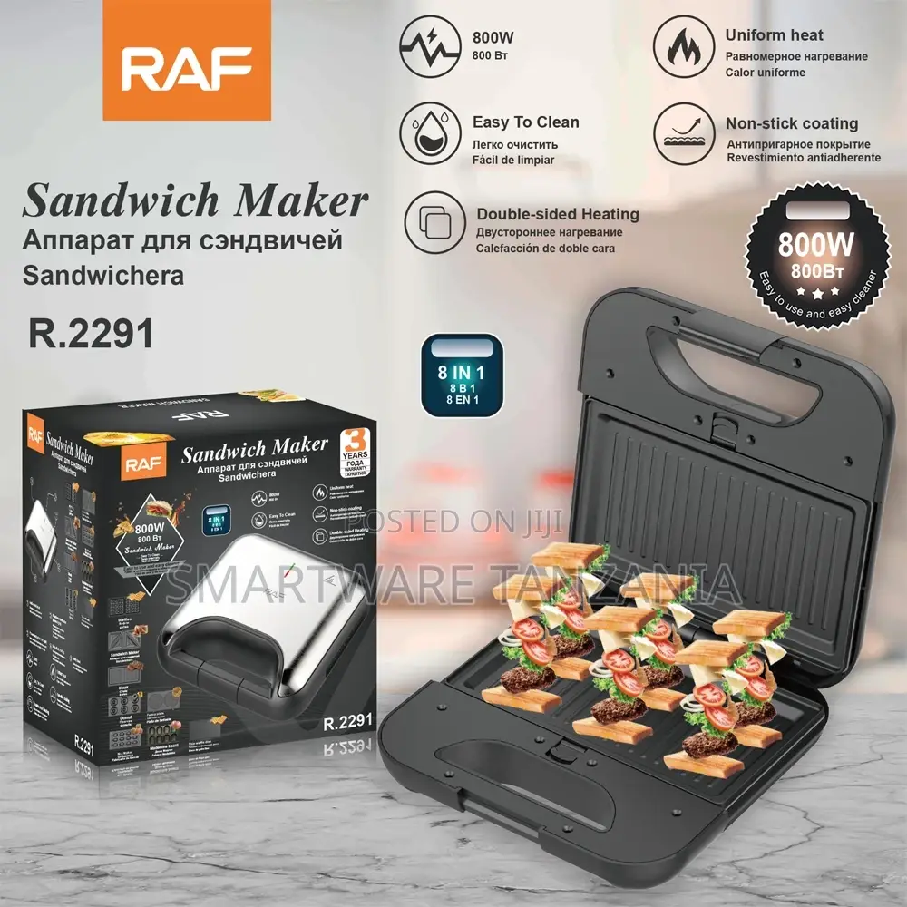 8-in-1 Waffle Iron Machine, Panini Press Grill and Sandwich Maker Set