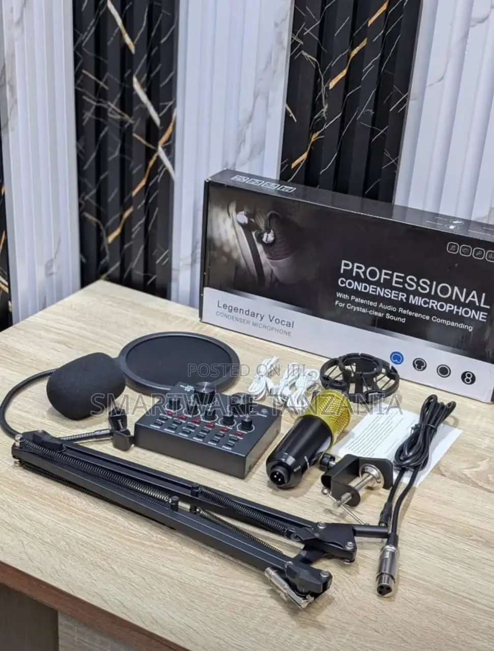 Multifunctional Live Sound Card Bm800 Suspension Microphone Kit