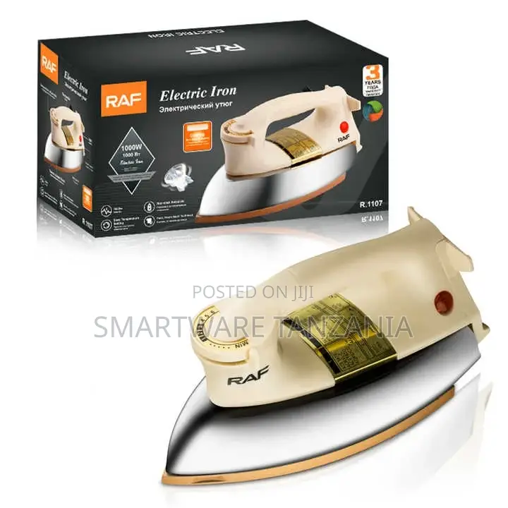 Dry Iron, 1000w, Stainless Steel Soleplate, Auto Shut-Off, Anti-Drip