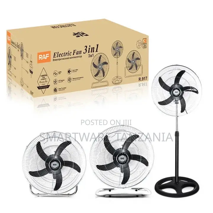 Raf Electric 3 in 1 Fan 3 Speed Control for Home Bedroom Floor Fan