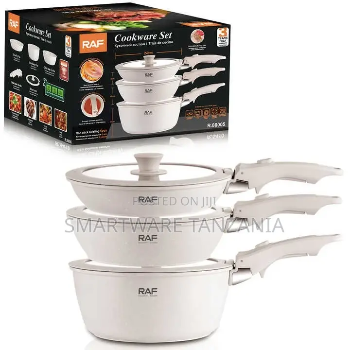 Pots and Pans Set Non-Stick 3in1 Cookware Sets With Detachable Handle