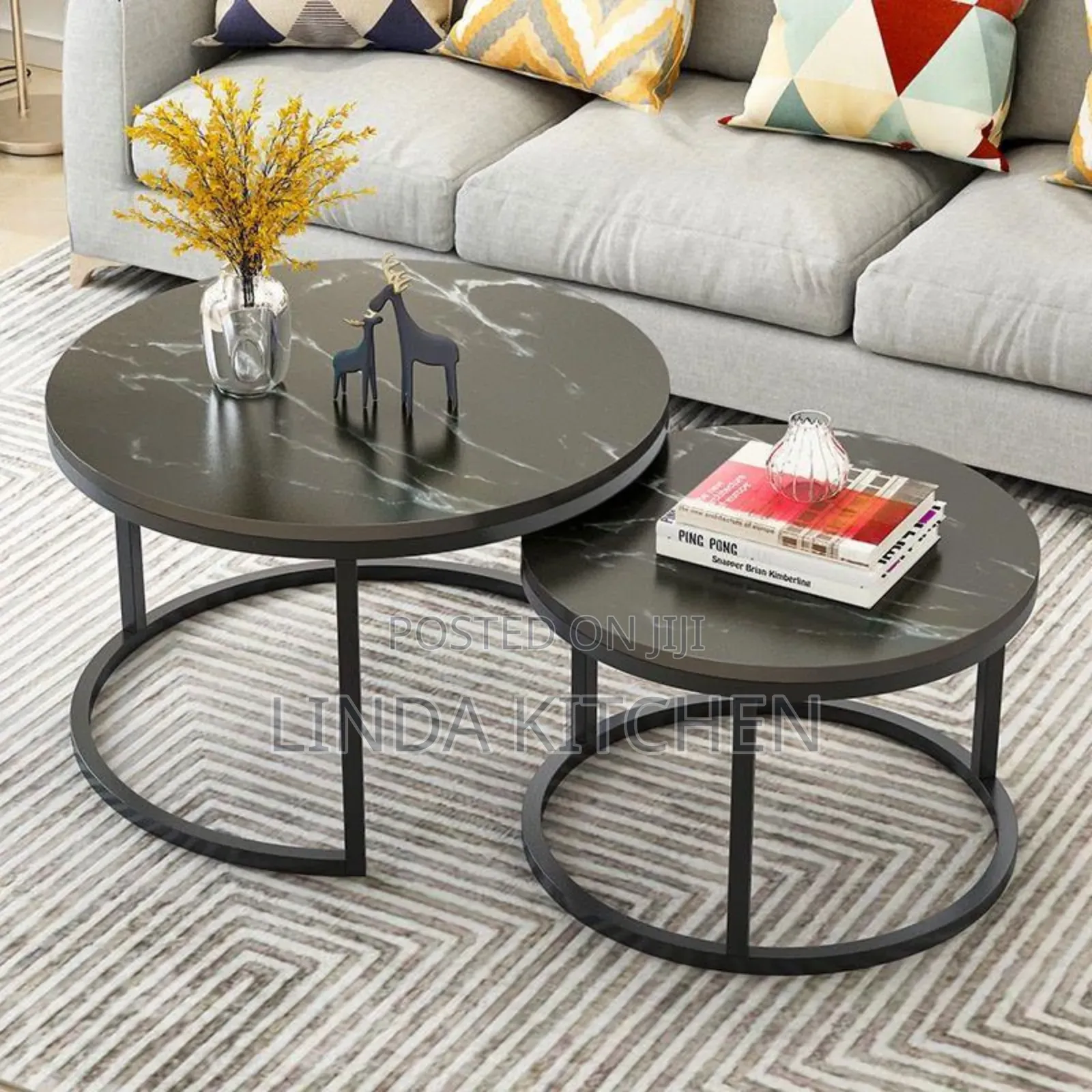 2-Piece Coffee Table Set
70+50cm, Kioo(Glass)