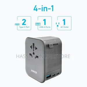 Anker Nano Travel Adapter (4-in-1, 65w) – A9213k12 – Black