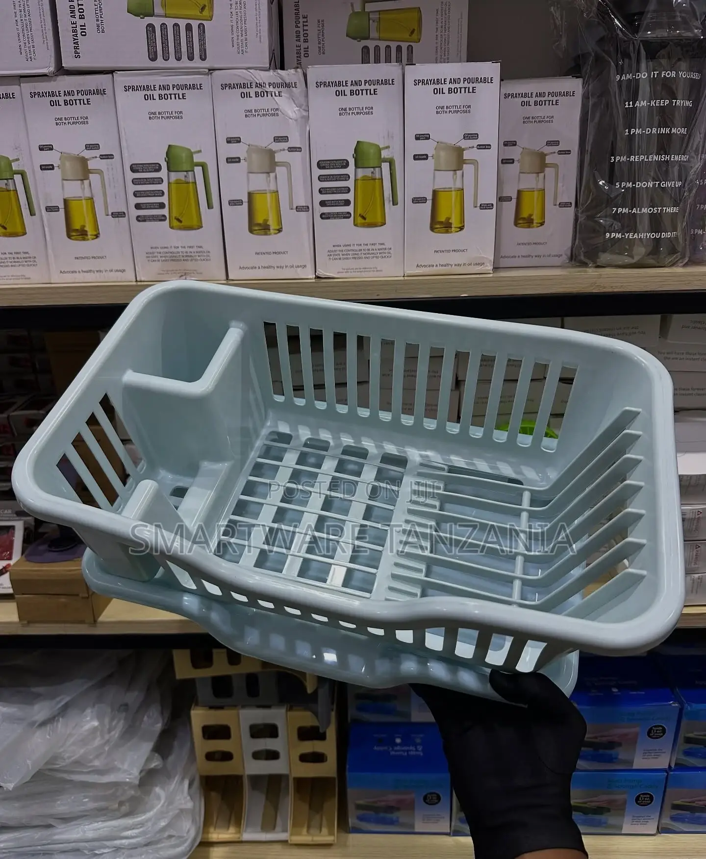 Plastic Kitchen Drying Rack for Dishes, Cups, Knives, Spoons and Forks