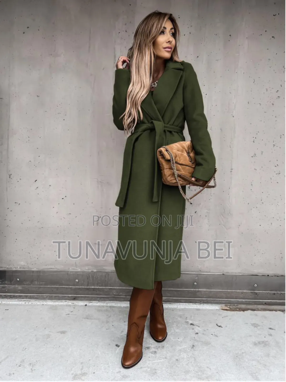 Trochen Woolen Coat With Belt