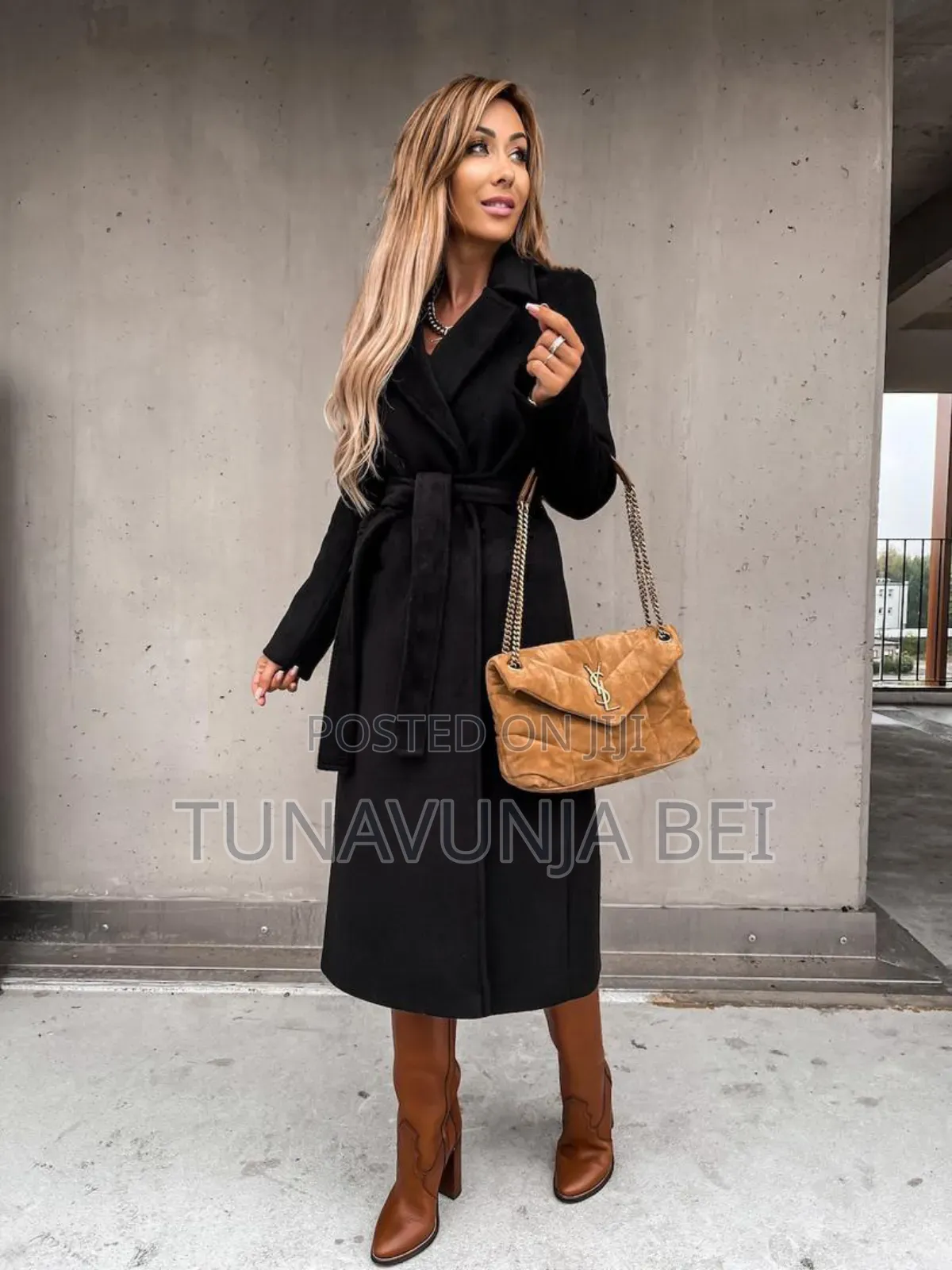 Trochen Woolen Coat With Belt