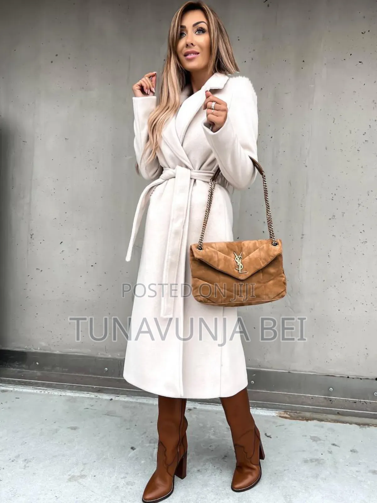 Trochen Woolen Coat With Belt