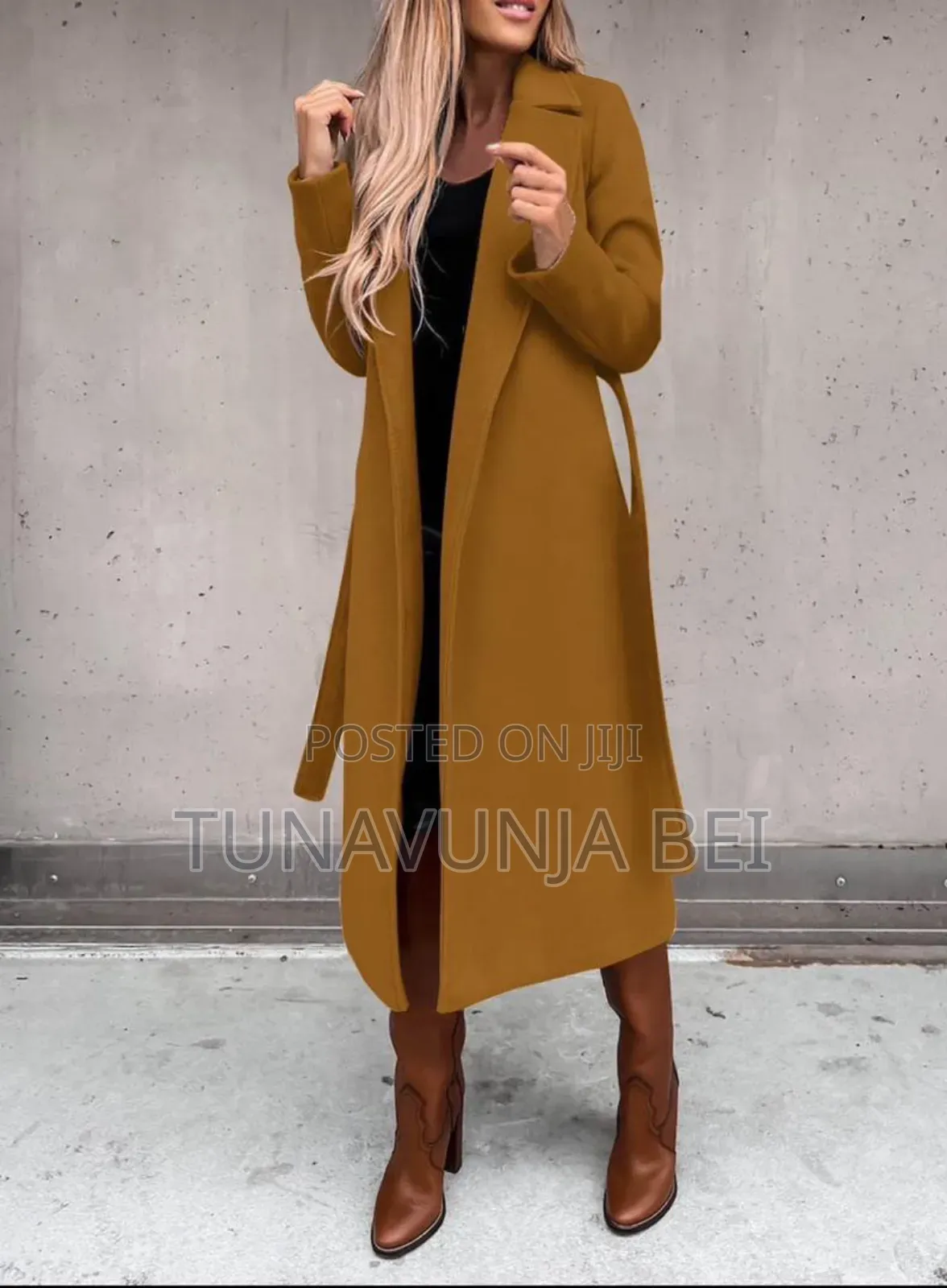 Trochen Woolen Coat With Belt