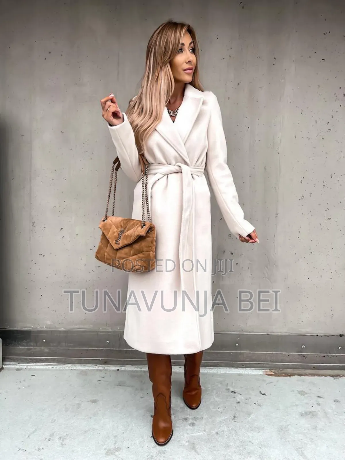 Trochen Woolen Coat With Belt