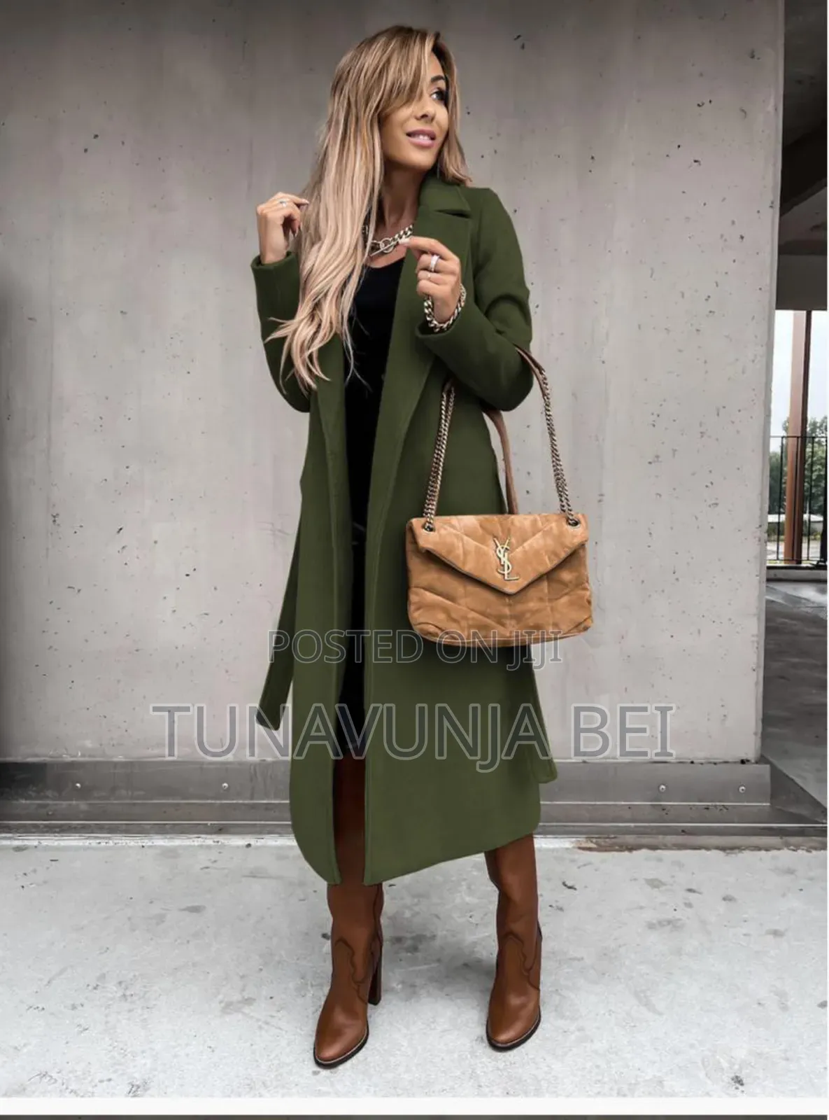 Trochen Woolen Coat With Belt