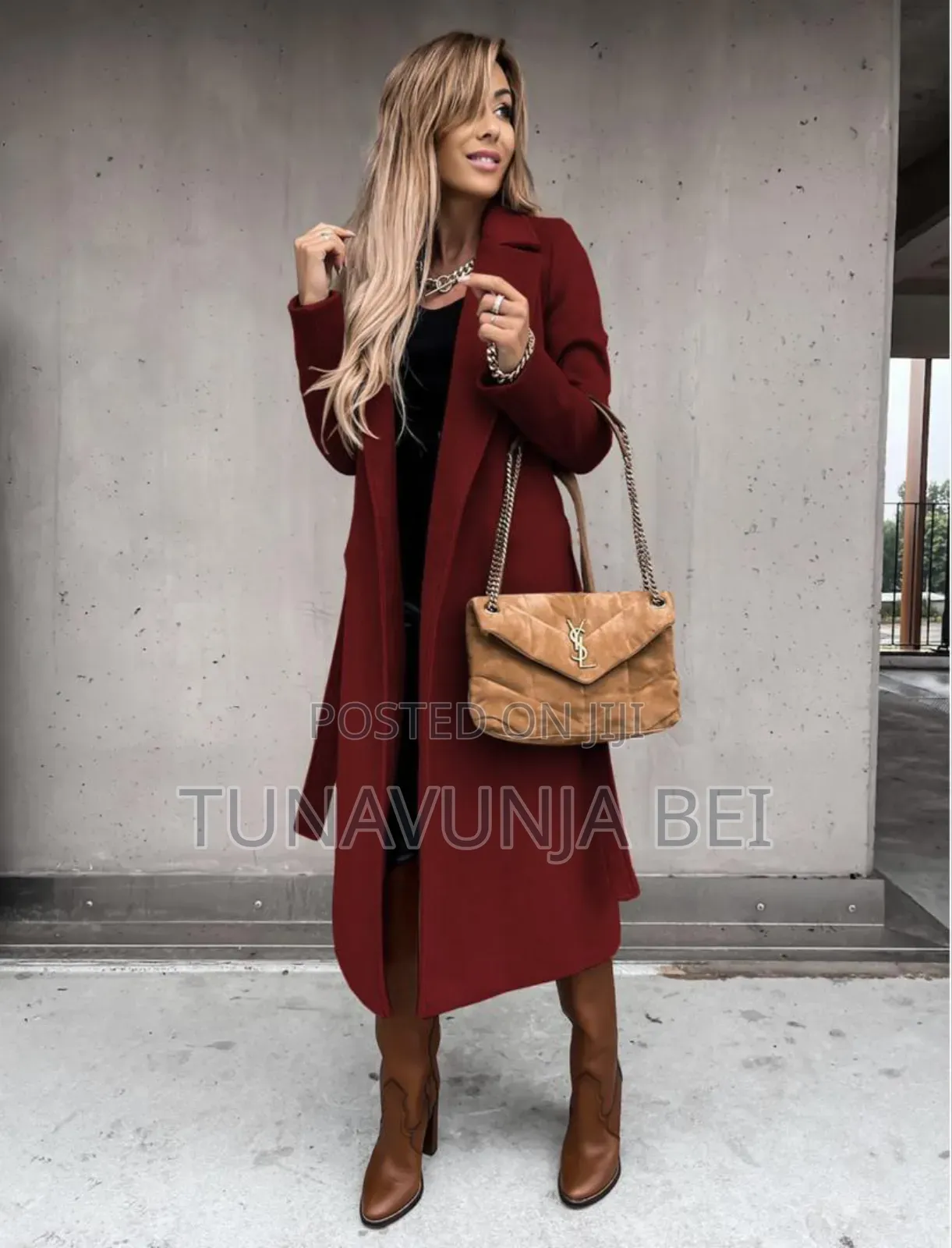 Trochen Woolen Coat With Belt