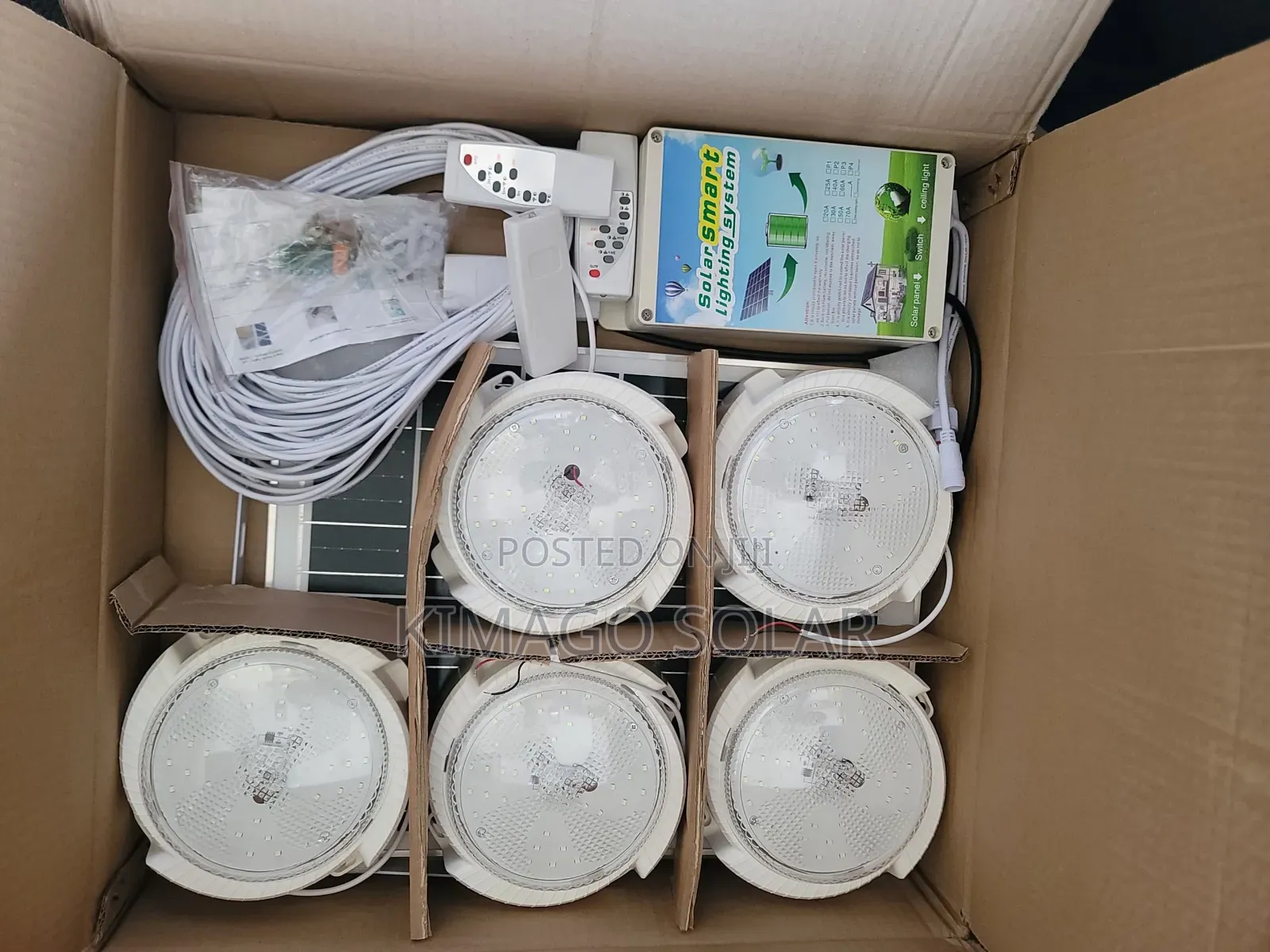 Ceiling Solar 5 Lights Set Mwanga Mkubwa Bila Umeme Wa Tanesco