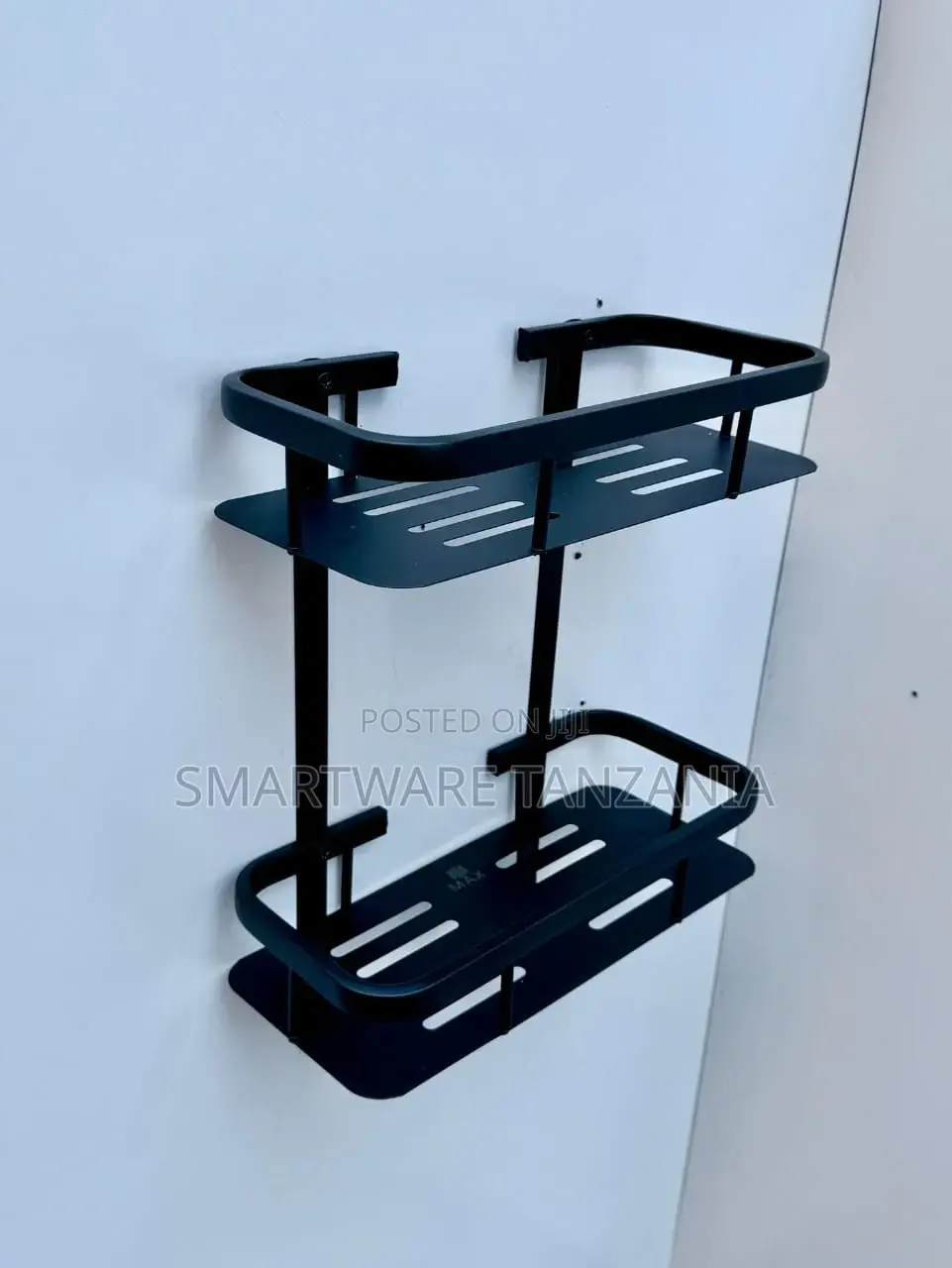 Wall Mounted 2 Tier Shelf No Drill Bathroom Shampoo Holder
