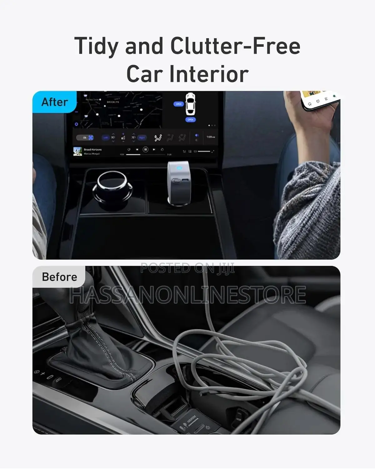 Anker Nano 75w Usb-C Car Charger With Built-in Retractable Usb-C Cable