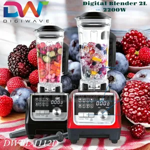 Digital Display Commercial Blender 2l ,2200w Pure Copper Motor