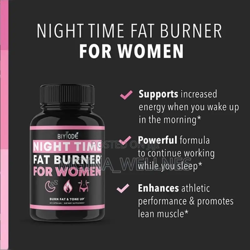 Biyode Women's Nighttime Fat Burner and Body Shaper Capsules