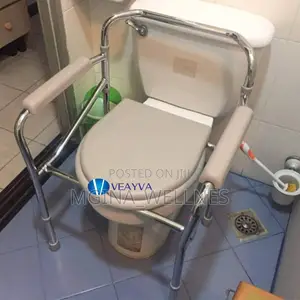 Commode Chair Cum Stool for Adults, Toilet Chair With Pot, Adjustable