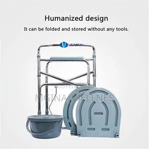 Commode Chair Cum Stool for Adults, Toilet Chair With Pot, Adjustable