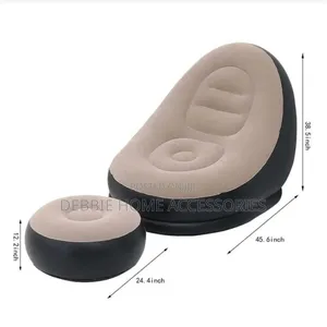 Inflatable Leisure Sofa Lazy Couch Bag Chair With Footstool