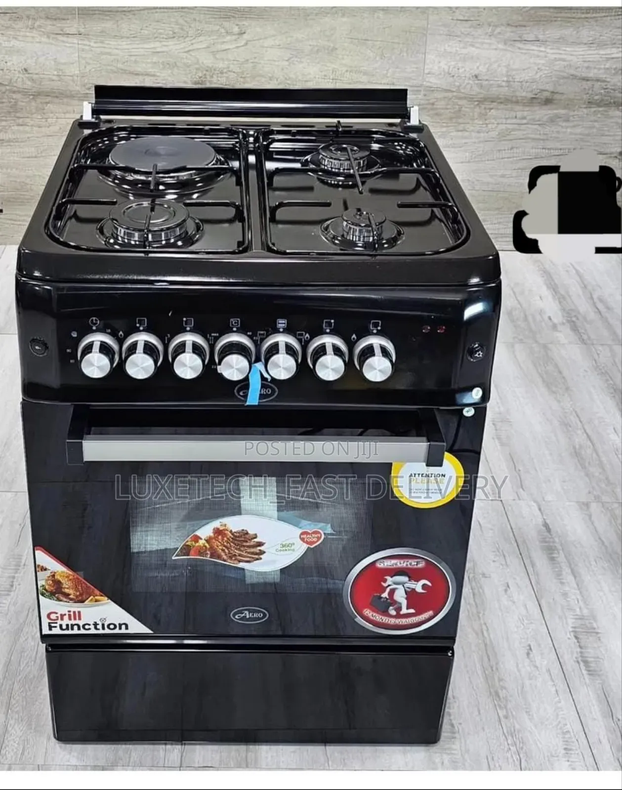 Aero Freestanding Cooker 50×50cm Gas And Electric With Oven