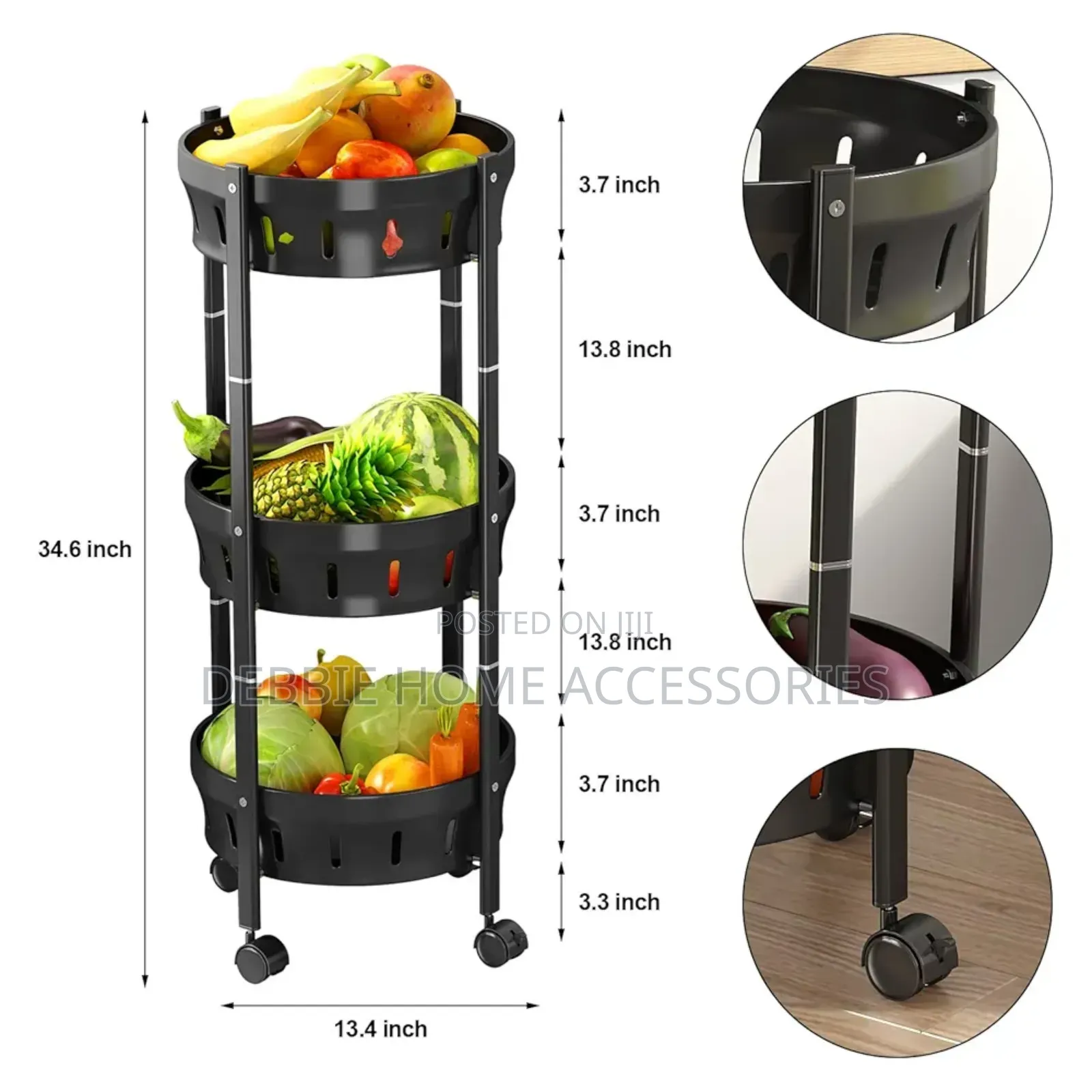 3 Tier Kitchen Fruit Basket