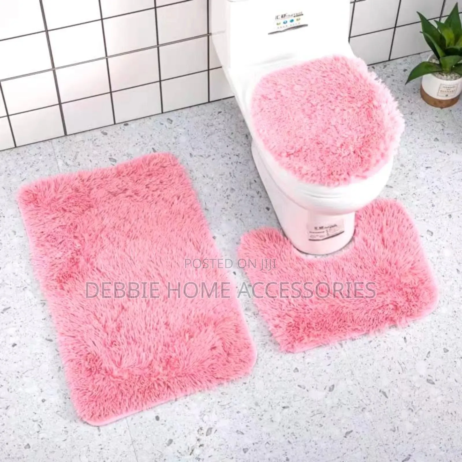 Three-Piece Bathroom Rug Set,