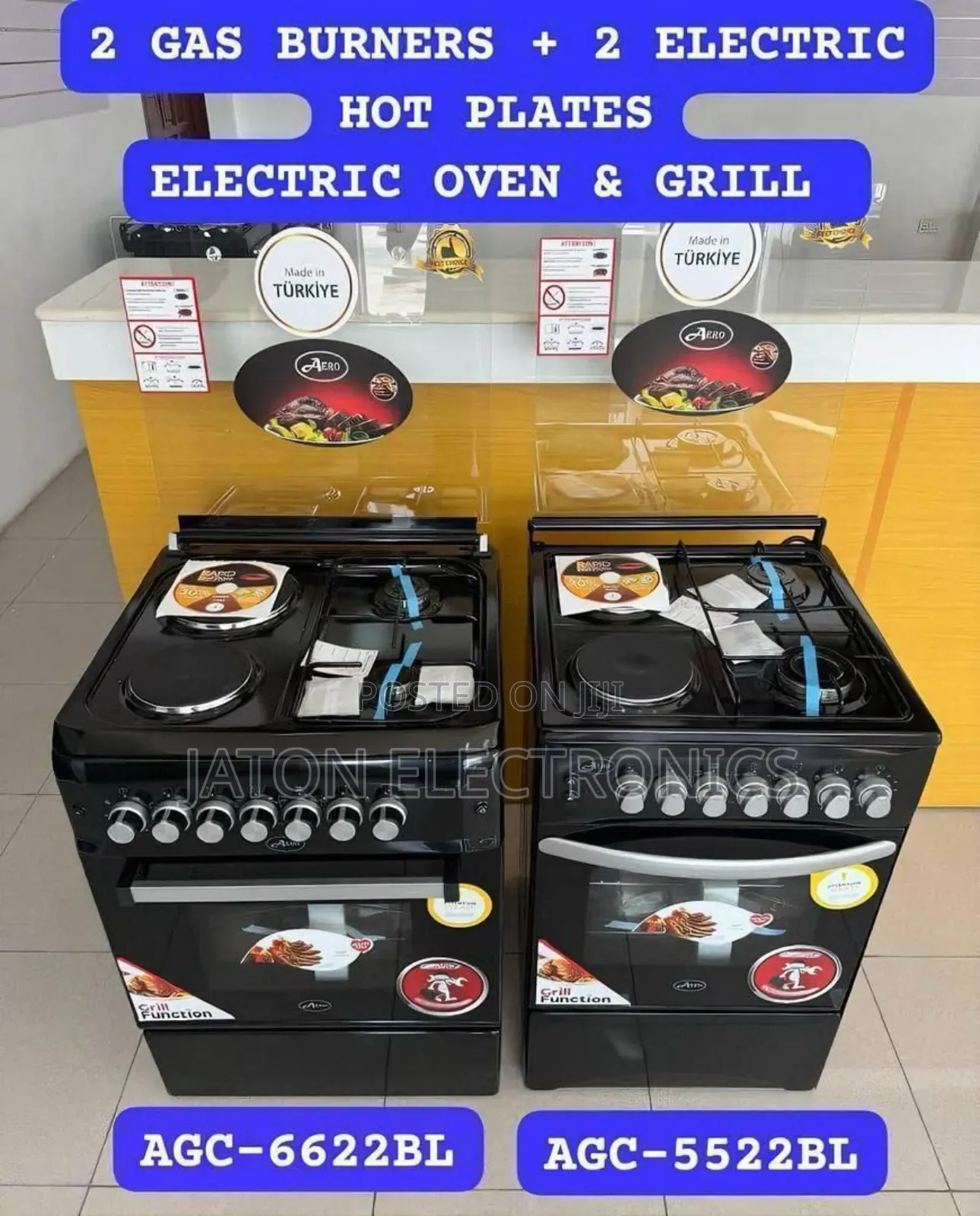 Aero Gas Cooker 60*60 2gas+2electric +Oven