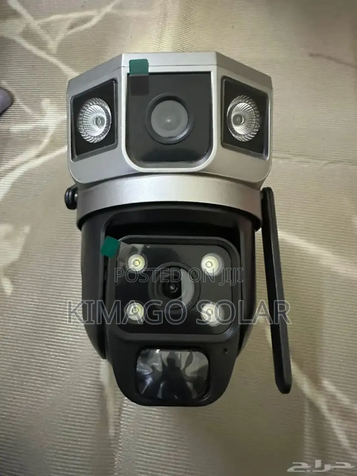 8w Solar Panel Dual Lens Camera With Long Backup