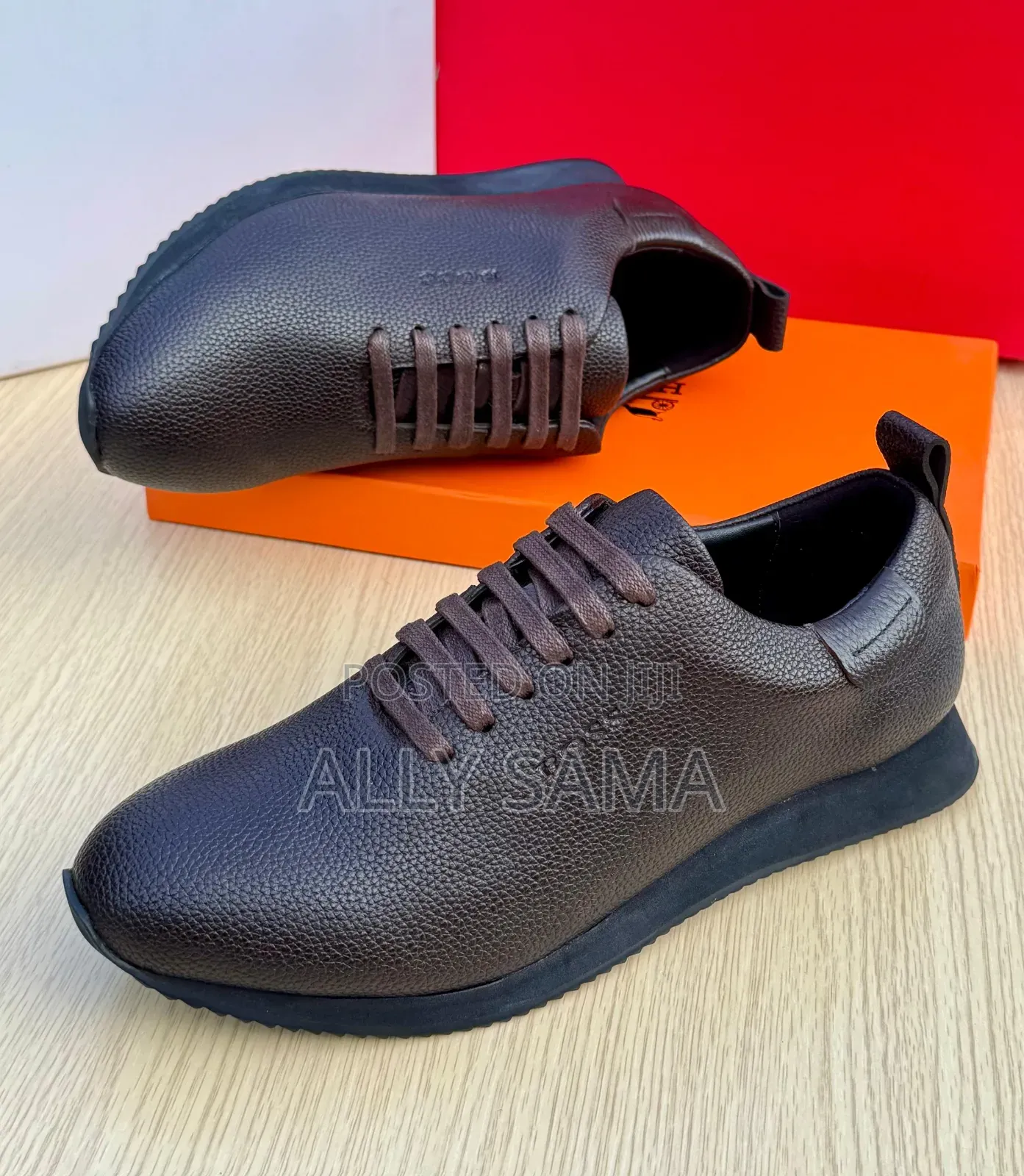 Men's Shoes Boss Coffee Material Pure Leather