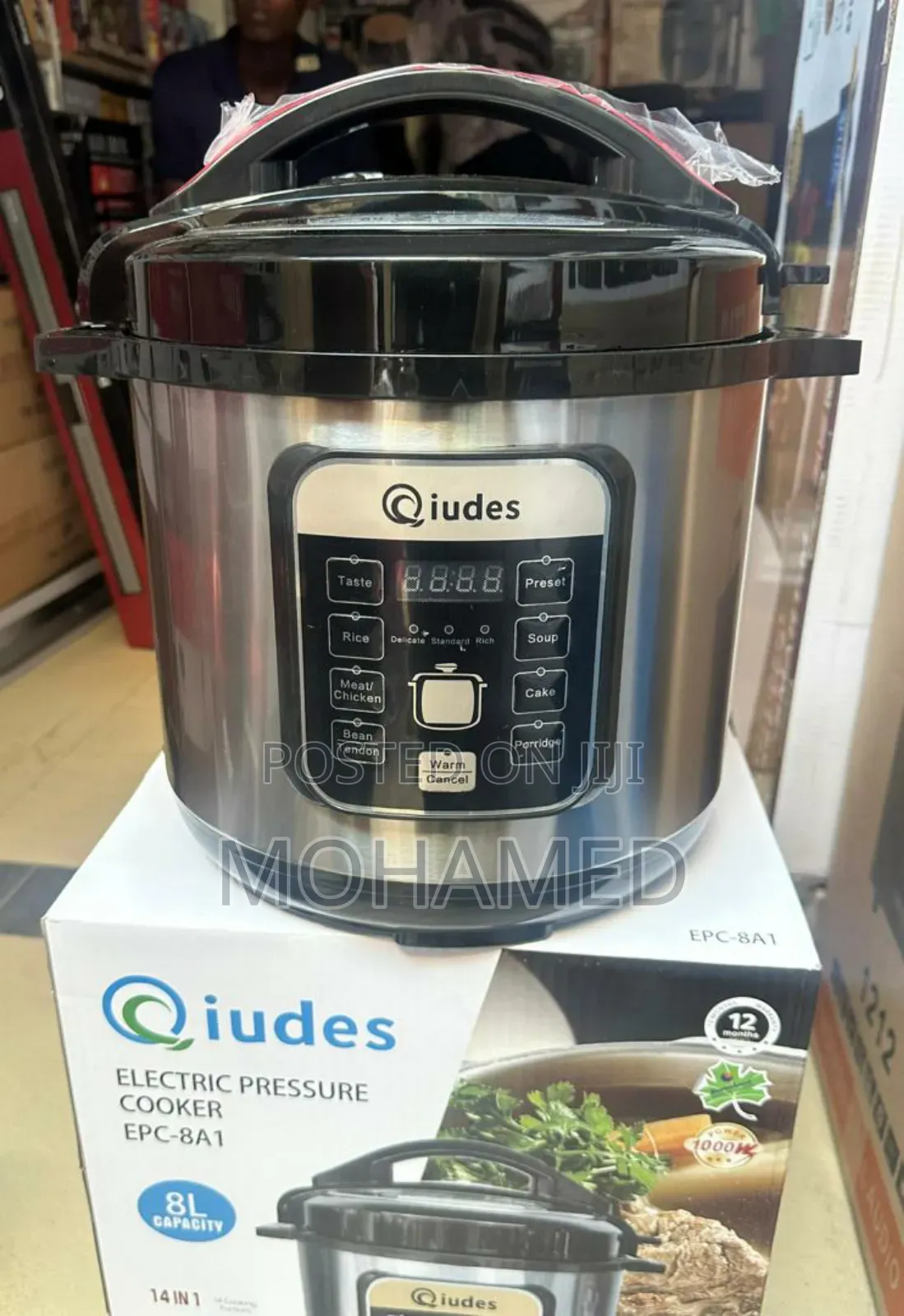 Qiudes Pressure Cooker Lita 8