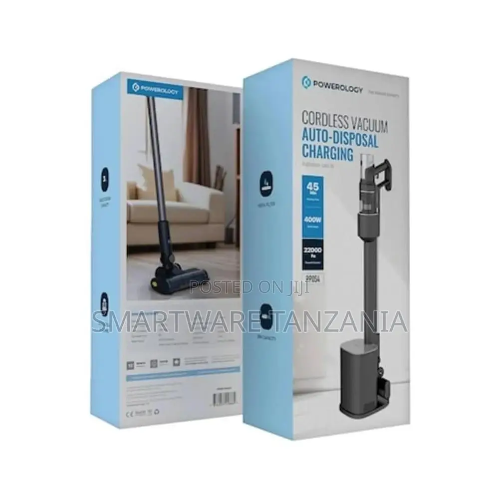 Powerology Cordless Vacuum Auto-disposal Charging - Black