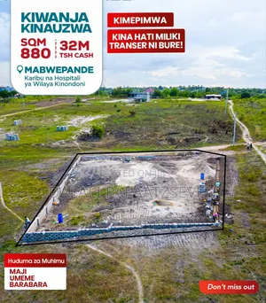 Eneo Lenye Ukubwa Wa SQMT 880 Linauzwa Lipo Bunju (B) Mabwe Pande