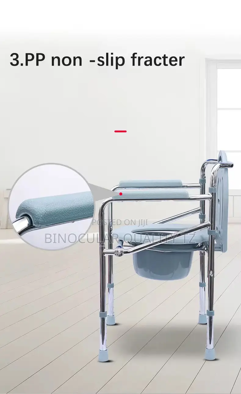Commode Chair Cum Stool for Adults, Toilet Chair With Pot, Adjustable