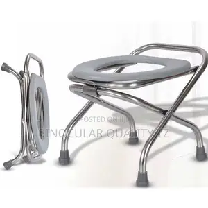 Elderly Portable Toilet Seat Folding Commode Chair Emergency