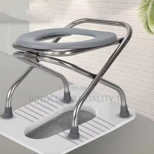 Elderly Portable Toilet Seat Folding Commode Chair Emergency