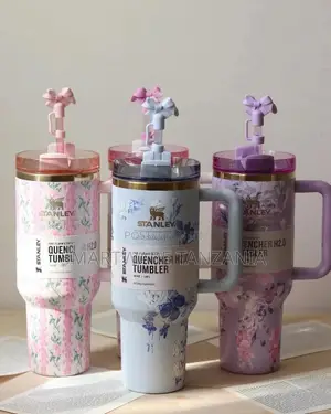 Stanley Love Shack Fancy Tumbler Stanley Everblooming Rosette Blue
