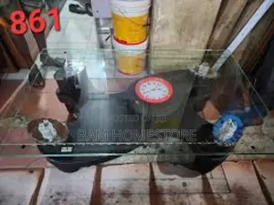 Modern Glass Top Coffee Table With Clock