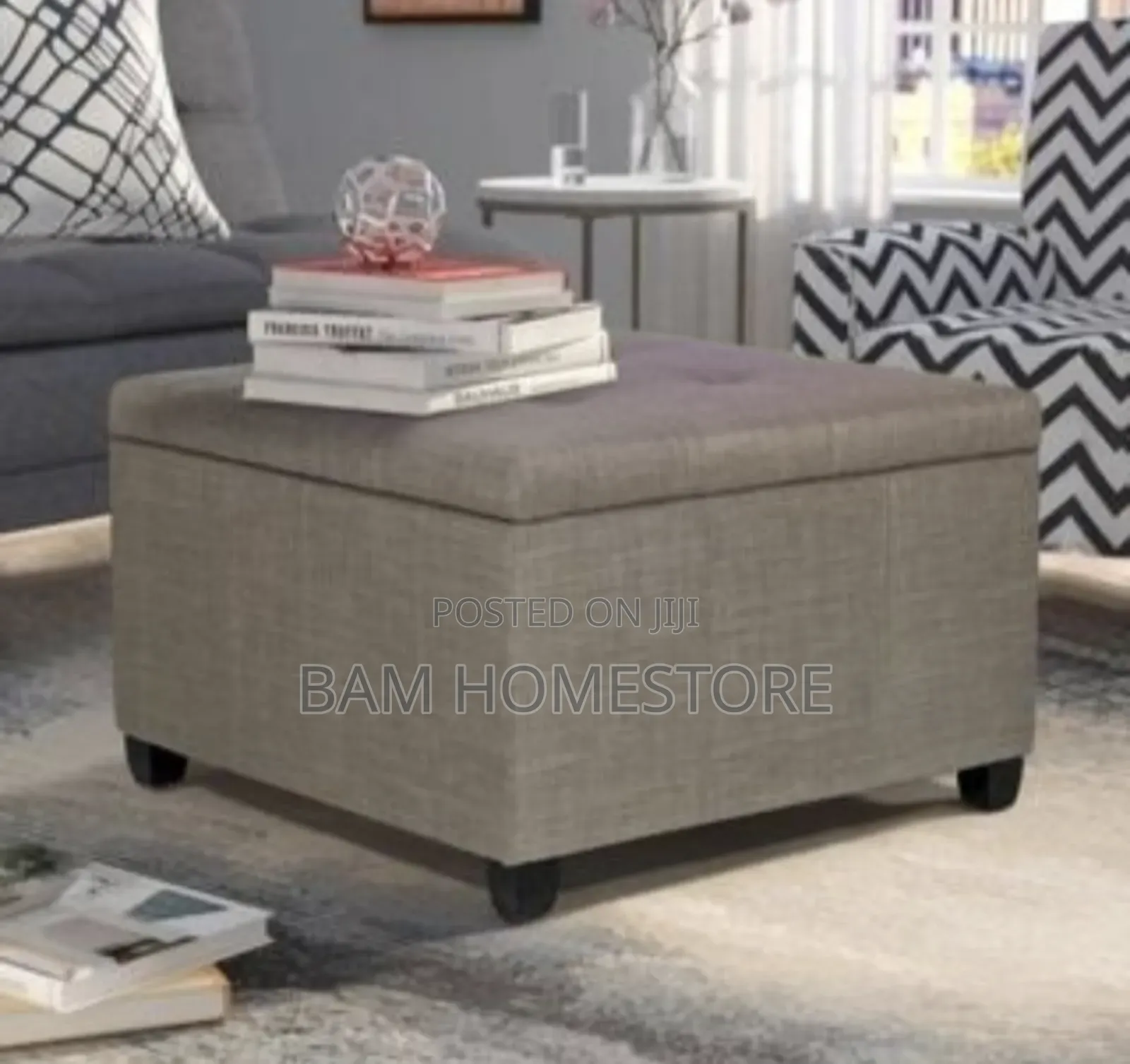 Fabric Storage Ottoman / Bench