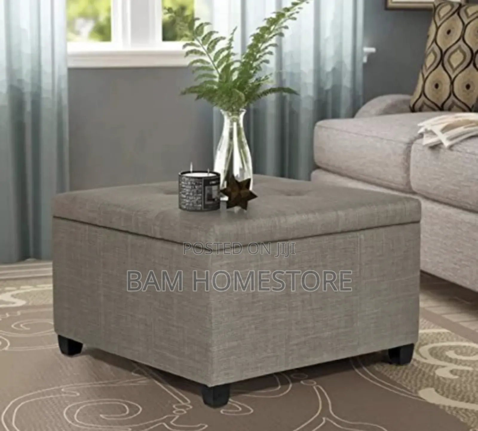 Fabric Storage Ottoman / Bench