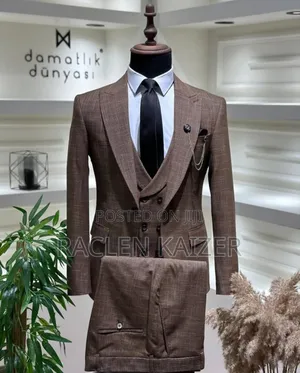 A Suit Shade of Brown With a Subtle Patterned Texture