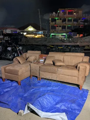 L Shape Sofa Brown Color