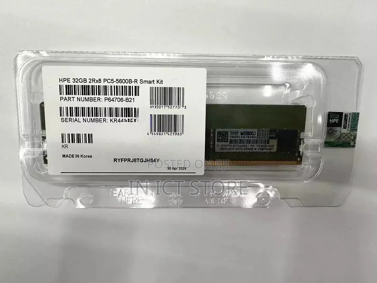 Hpe 32gb P64706-B21 2rx8 Ec8 Ddr5 Pc5-5600