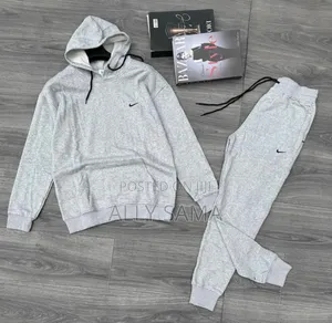 Unisex Adidas Full Gray Hoodie Sweatpants Material Cotton
