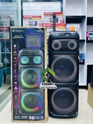 Original Top Tech Heavy Duty Wireless Bluetooth Speaker 1500w 6 Hours