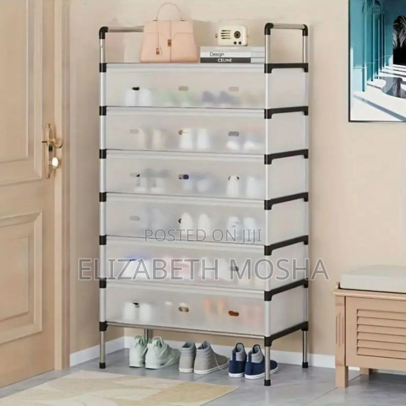 Layers Shoe Rack With Dust