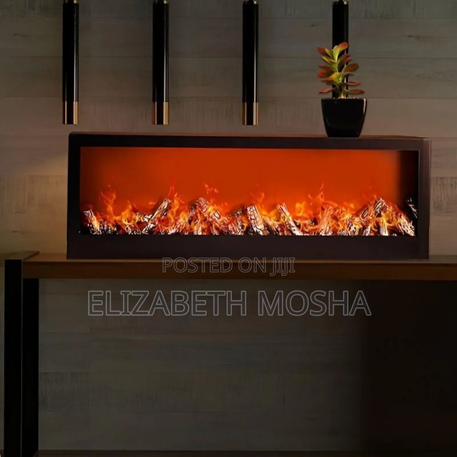 Led Fireplace Lantern*
Size: 100*30cm
Color: Black Only