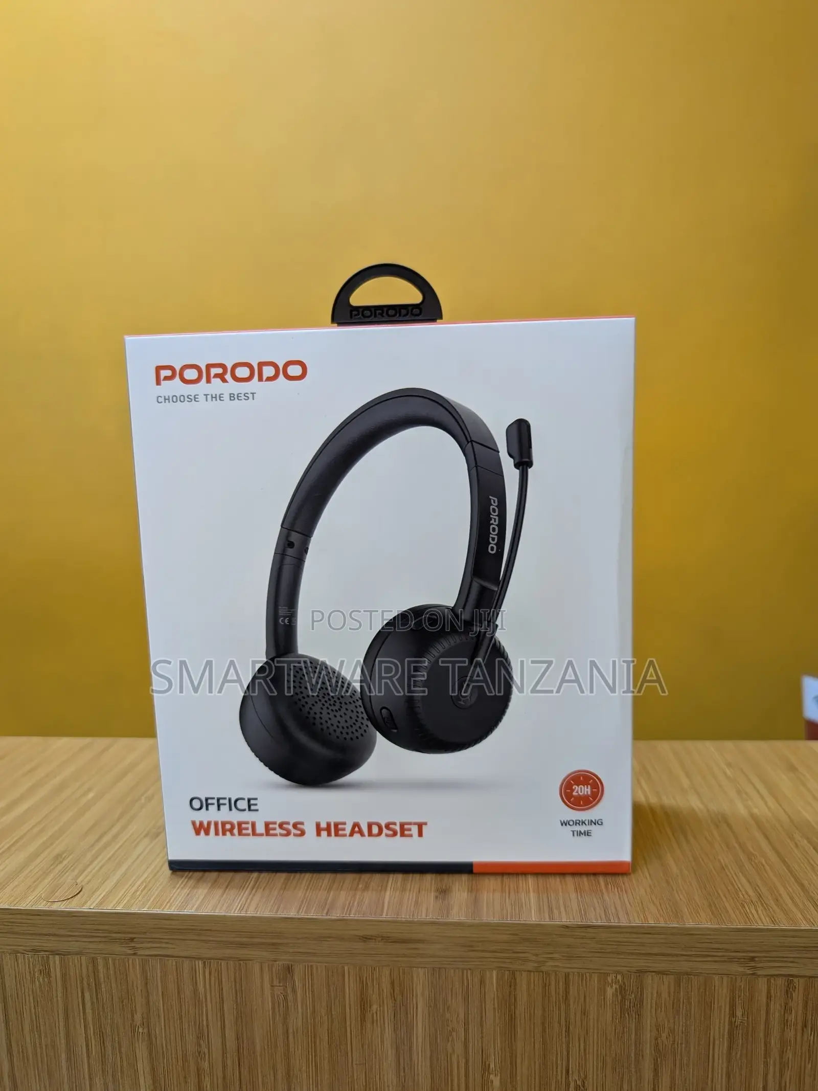 Porodo Office Wireless Headset 20mw Max Power, 300mah Battery Capacity